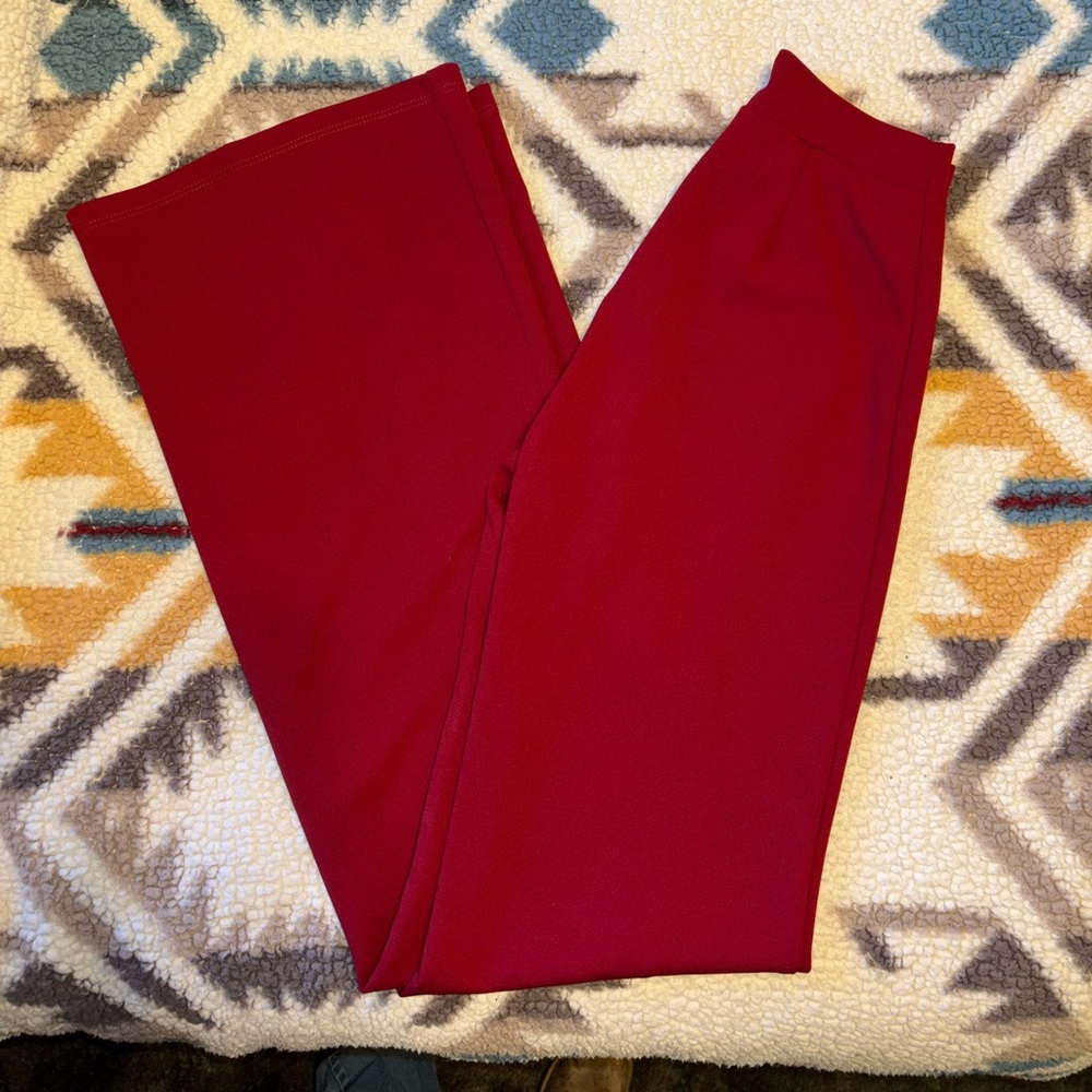 Red Slack Pants - Picture 2 of 2